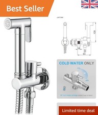 Handheld Stainless Steel Bidet Sprayer Kit - Chrome Finish for Ultimate Hygiene