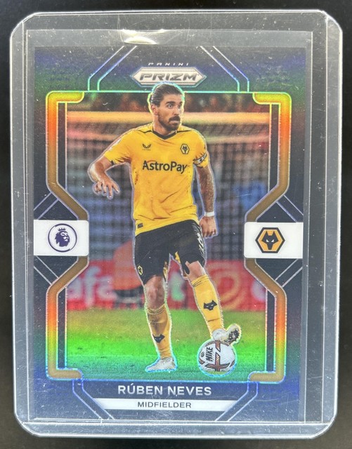 2022-23 Panini Prizm Premier League Ruben Neves Prizm Black #1/1 Wanderers