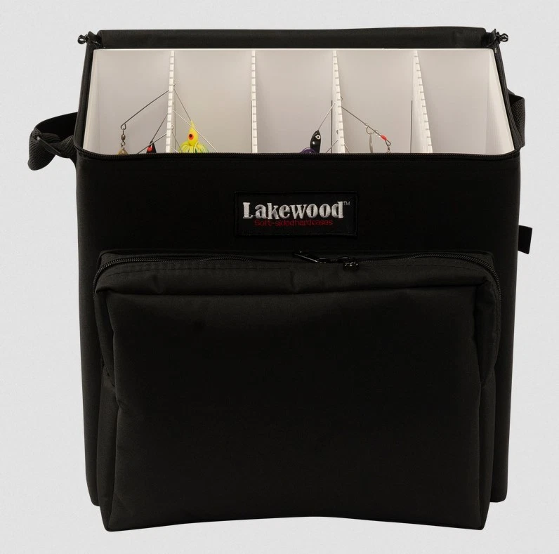 Lakewood Fishing Large Spinner Bait Tackle Box in Black 14.5”L x 9.75”W x 14”H - Image 2 of 3