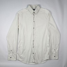 Dolce & Gabbana Gold Dress Shirt 15.5 39 Made In Italy Striped Slim Fit