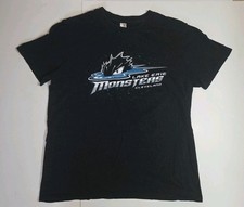 Lake Erie Monsters T-Shirt Mens Medium Black AHL Hockey Cleveland Logo Anvil