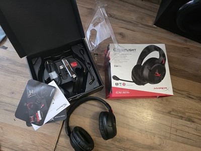 HyperX - Cloud Flight Wireless Gaming Headset - Black/Red! Working! PC/PS4 READ!