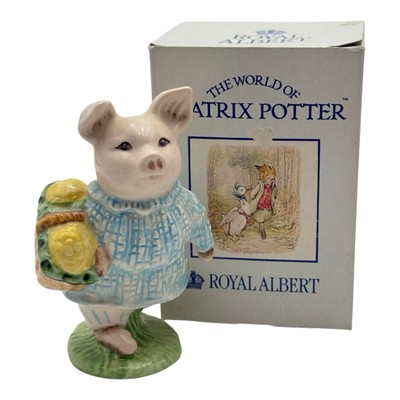 Royal Albert Beatrix Potter Little Pig Robinson Figurine NEW IN BOX Signed 1989