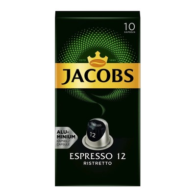 100x Original Jacobs Nespresso Compatible Coffee Capsules - 12 Ristretto