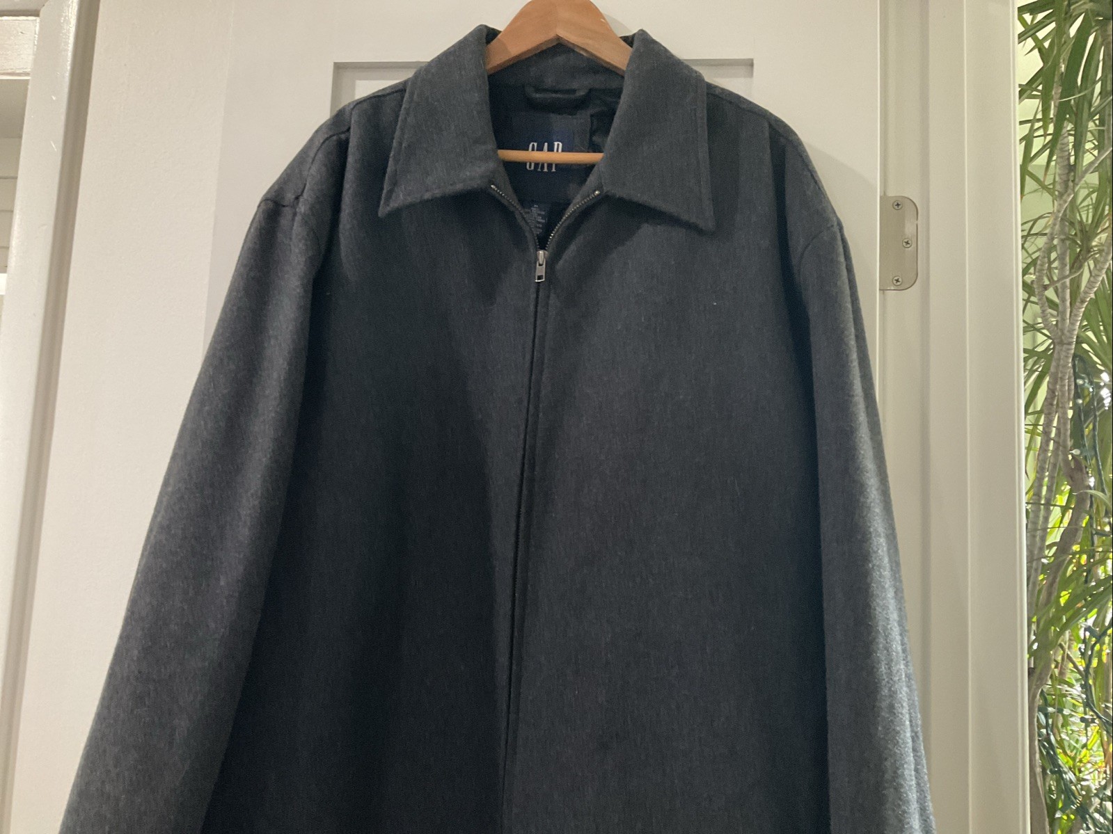 Gap Mens Gray Wool Blend Zip Up Jacket Sz XL - image 3