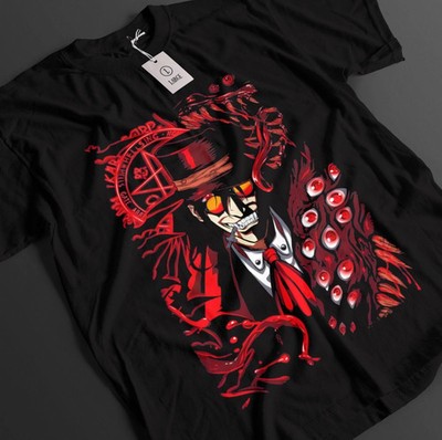 Anime Hellsing Alucard Integra Vampire Dark Graphic Black T-Shirt Size S-5XL