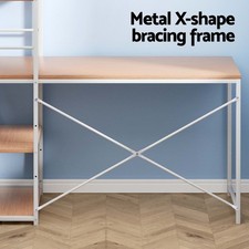 Artiss Computer Desk Shelf Home Office Study Table Oak 120CM — image 7