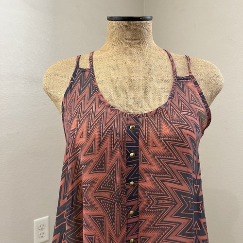 DayTrip Strappy Sheer Tank Tops Lot 2 Women’s Size Medium Blue/Orange Polyester - Picture 4 of 16