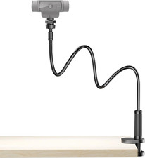 Flexible Webcam Stand Mount for Desk, Gooseneck Webcam Tripod with Clamp, Deskto