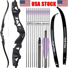 62" ILF Recurve Takedown Bow 25-60lbs Archery Outdoor Shooting Hunting Target