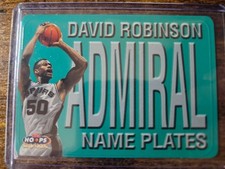1999-00 NBA Hoops David Robinson Admiral Name Plates #9 NP San Antonio Spurs