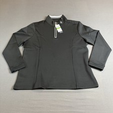 Original Penguin Women's Clubhouse Mock Tneck Pullover, Size L, Caviar