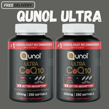 Qunol Ultra CoQ10 100mg Softgels 3X Better Absorption Q10 Supplements pack of 2