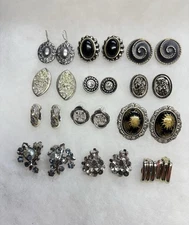 Estate Find Lot Of Assorted Earrings X 12 Pr.  