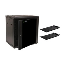 12U Wall Mount Network Server 19" Cabinet Rack Enclosure Door Lock W/ Shelves