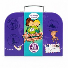 Kids Travel Activity Kit Asia Pacific Passport Educational Toy Gift AU