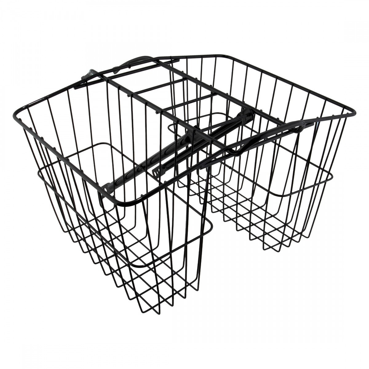 Wald Steel Rear Twin Bicycle Carrier Rack - Durable Black Welded Steel,