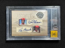 Pop 1/1 2004 UD Legends #/50 Bob Gibson Lou Brock Dual Signature BGS 8.5 Auto 10