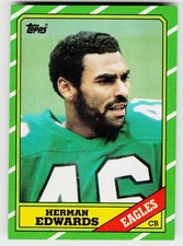 Herman Edwards, 1986 Topps, #277, Philadelphia Eagles,