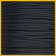 West Coast Paracord Black 500 Feet Type III 550 7 Strand Core 1/8" Diameter