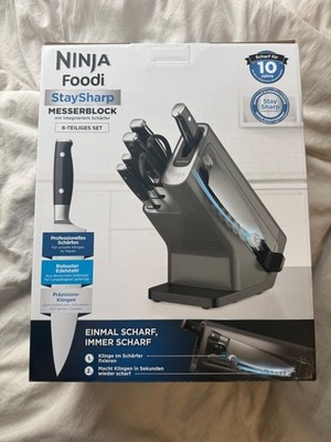 Ninja Foodi StaySharp Messerblock mit integriertem Schärfer Edelstahl K32006EU