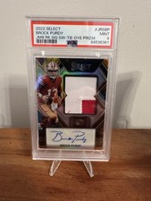 2022 SELECT ROOKIE BROCK PURDY TIE-DYE AUTO PRIZM WITH 2 COLOR PATCH  /25