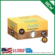 Cozy Up 100-Count Medium Roast Breakfast Blend Single-Serve Coffee Pods Compatib