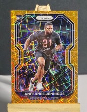 2020 Prizm #371 Anfernee Jennings RC ORANGE LAZER PRIZM Patriots Rookie Card