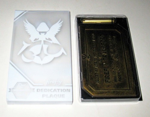 QM Mini Masters Firefly Metal Dedication Plaque Lootcrate 2016 Never Used
