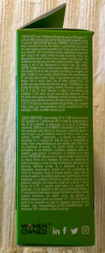 4 pack Greenlite 40W E12 Dimmable Chandelier Candelabra 4W LED Light Bulb B10 - Image 4 of 4