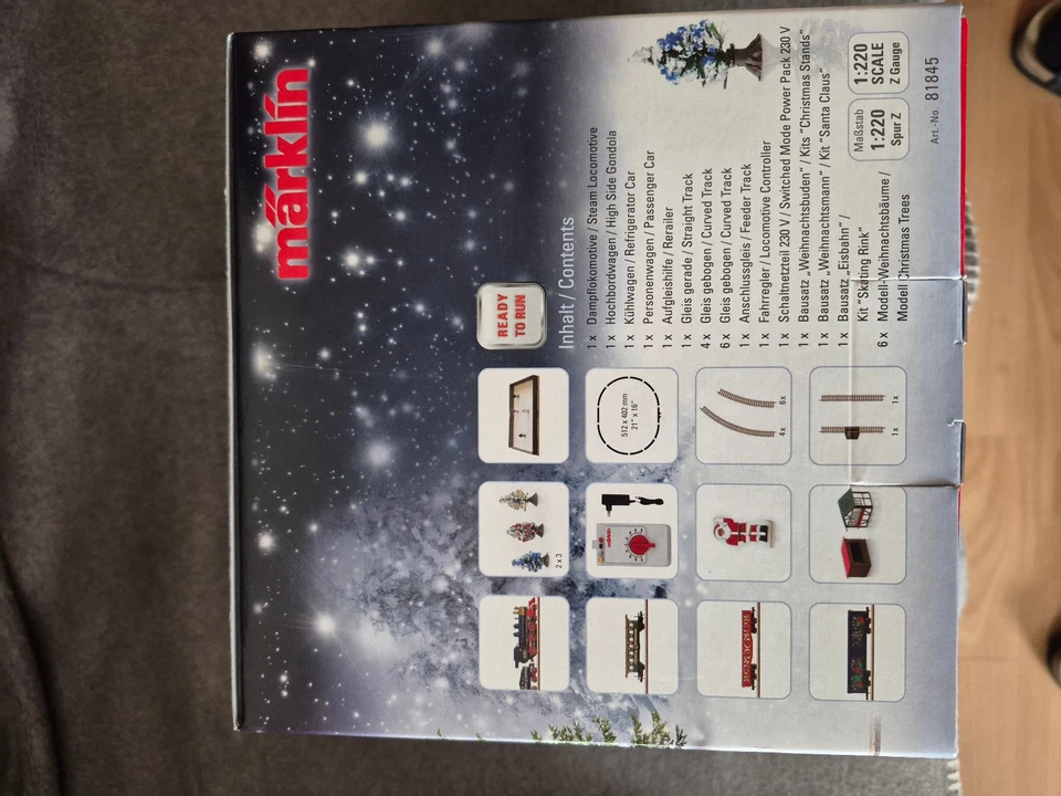 Märklin 81845 Spur Z - Weihnachts-Startpackung Güterzug mit Gleisoval in OVP - Bild 2 von 2