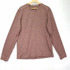 REI Co-op Midweight Base Layer Men's Size L  Rust Pullover Shirt Crew Neck
