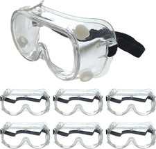 Safety Goggles 6 Pack - Anti-Fog Protective Safety Glasses - Clear Lens Adjustab