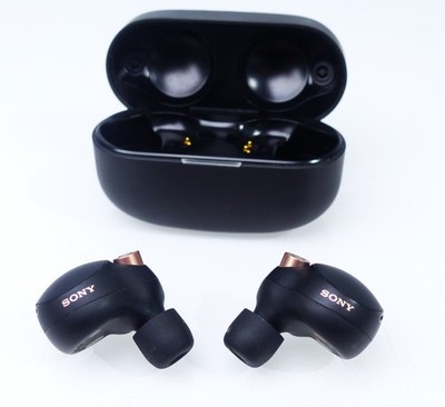 Sony WF-1000xM4 bluetooth in ear Kopfhörer mit Ladecase schwarz gebraucht #648