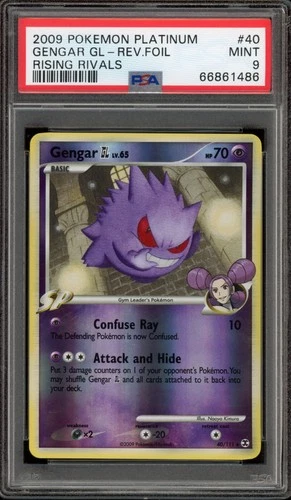 Pokemon Gengar GL Rising Rivals Reverse Holo #40 PSA 9 Mint