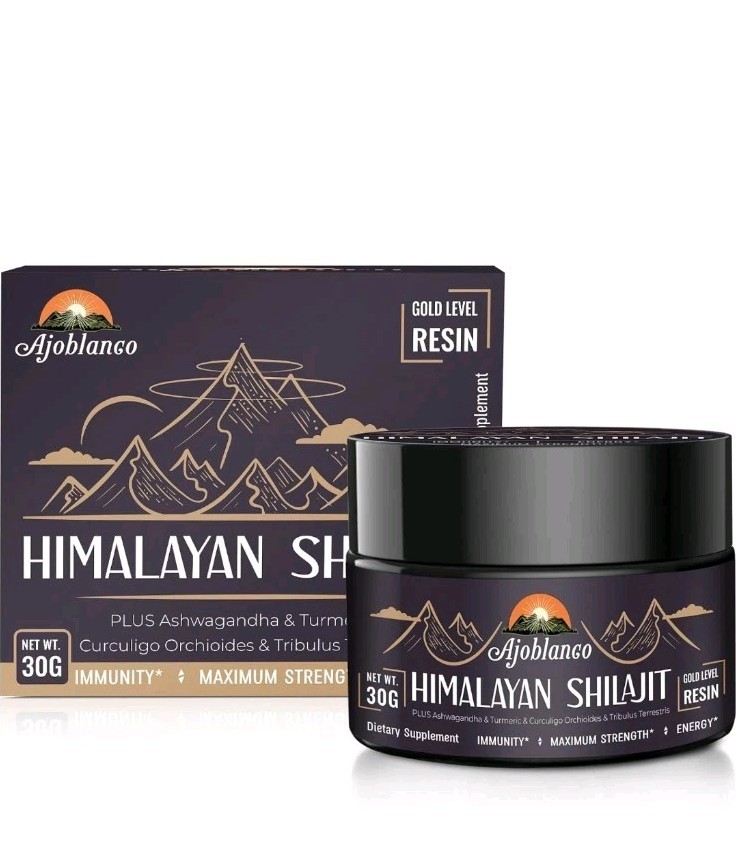 Pure Himalayan Organic Shilajit Resin 600mg Ajoblanco