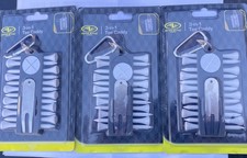 3 PACKS 3-in-1 TEE CADDY, 12 Golf Ball Tees, Magnetic Marker  Metal Divot Tool