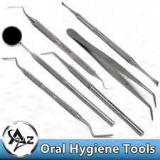Dental Set Dentist Teeth Oral Clean Tools Probe Tweezers Stainless Steel Tools