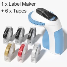 Phomemo E975 Retro Vintage Embossing 9mm Label Maker, 3D Old School Label Maker