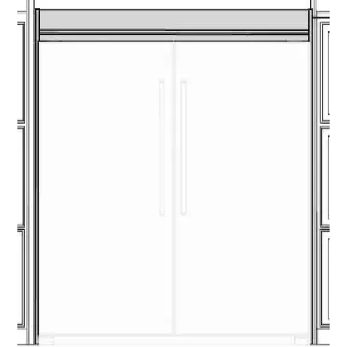 Frigidaire TRMKTEZ2FL79 79" Dual Flat Design Refrigerator Trim Kit