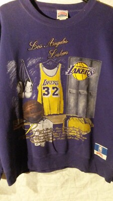 Earvin Magic Johnson Pullover M/L Nutmeg Original Vintage Los Angeles Lakers