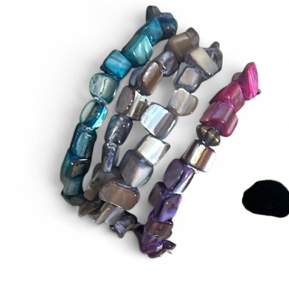 Stretch Beaded Multi Colored Bracelet Bundle - image 3