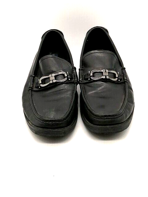 SAOLA Mocassini uomo Giorgio Brutini neri in pelle scarpe eleganti slip on metallo accento 11