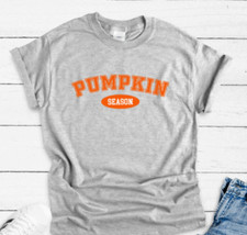 Pumpkin Season, Fall, Gray Unisex Short Sleeve T-shirt