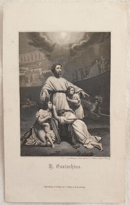 Sant'Eustachio Martyr Ancient Rome 1870 Circa G. J. Manz