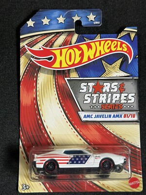 Hot Wheels Toy Car  AMC Javelin AMX 01/10  By Mattel stars And Stripes  2019 