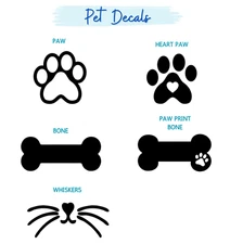 Dog Cat Pet Dog Mom, Decal Paw Sticker For Car Window Laptop Water Bottle