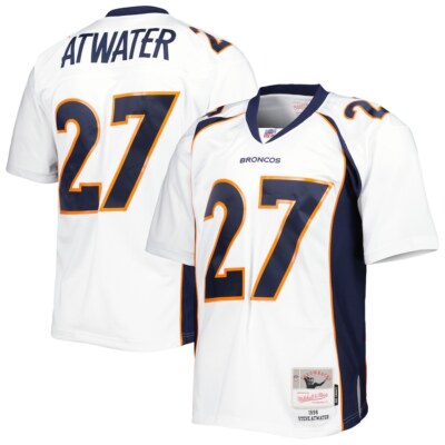 DENVER BRONCOS ATWATER ユニフォーム 27 Denver Broncos Steve Atwater #27 Mitchell & Ness White 1998 NFL
