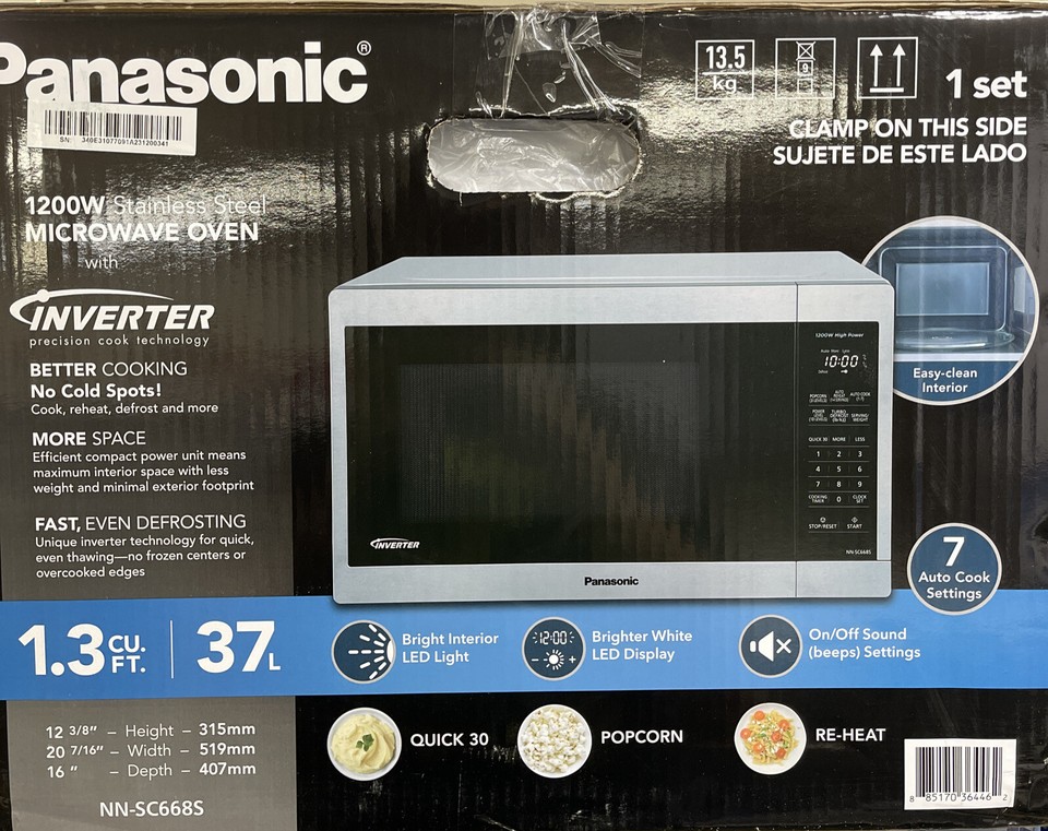Panasonic NNSC668S Microwave Oven Stainless Steel eBay