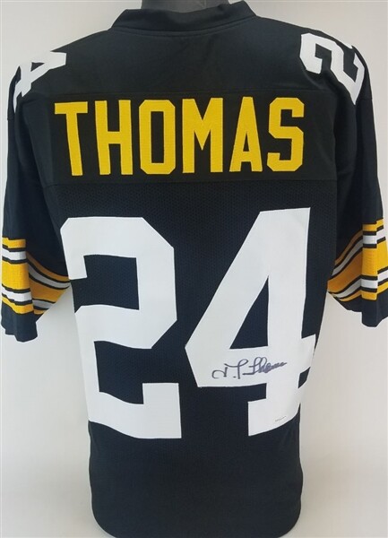 J T Thomas Autographed Signed Pittsburgh Steelers J.T. Thomas Jersey (TSE COA) 4Super Bowl Champion DB 